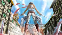 Blood Anime anime girls mikasa ackerman shingeki no kyojin 