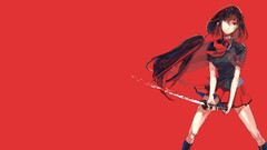 Blood Anime blood-c Simple Background knee socks Kisaragi Saya