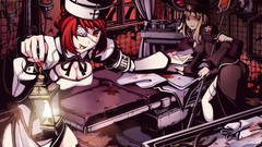 Blood Anime hats vampire horror red eyes lanterns blondes long 