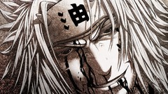 Blood Characters Manga white hair faces smiling wounds jiraiya 