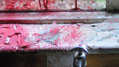 Blood glass kitchen sink