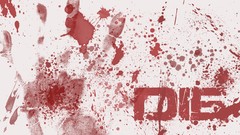 Blood hands Die slash blood splatters