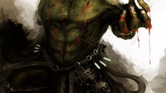 Blood paintings arrows The Avengers artwork digital art Hulk 