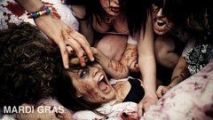 Blood zombies Mardi Gras