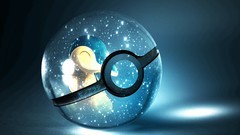 Blue 3d Pokemon Pokeball fan art artwork digital art cyndaquil