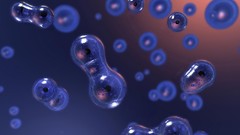 Blue abstract cells bacteria