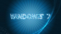 Blue abstract windows 7 funky digital art