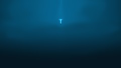 Blue Abyss drowning minimalistic