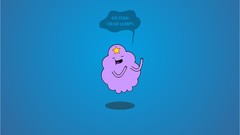 Blue background artwork adventure time stylized Lumpy Space 