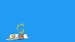 blue background Circus blue humor snail Simple Background