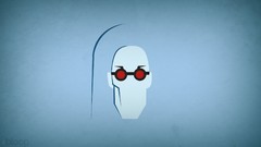 Blue background mr freeze dc comics minimalistic blo0p villians