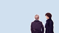 Blue background Sherlock Holmes fan art benedict cumberbatch 