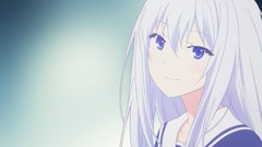 Blue background smiling Natsukawa Masuzu Ore no Kanojo to 