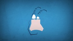 Blue background superheroes minimalistic blo0p The Tick