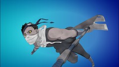 Blue background Swords yellow eyes naruto shippuden Simple 