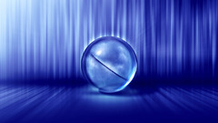 Blue ball abstract widescreen