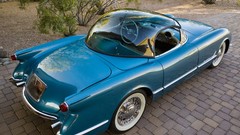 Blue bubbles Corvette C1 classic cars chevrolet corvette 