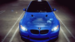 Blue cars BMW automobiles automotive BMW M3 E92