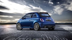 Blue cars cabrio Abarth 500C
