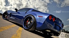 Blue cars Chevrolet Corvette Z06
