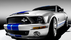 Blue cars Ford muscle