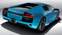 Blue cars Lamborghini back
