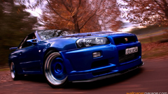 Blue cars Nissan vehicles