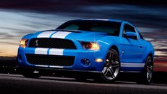 Blue cars Shelby Mustang