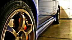 Blue cars wheels close-up tires vehicles HDR Photography Rims