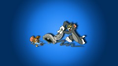 Blue cartoons Tom and Jerry Tom minimalistic