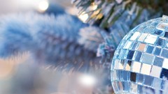 Blue Christmas disco ball X-mas