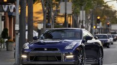 Blue cityscapes cars Nissan