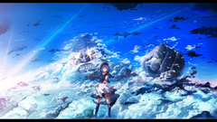 Blue clouds touhou Anime