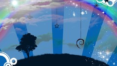 Blue clouds Trees Linux