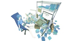 Blue Computers blue hair