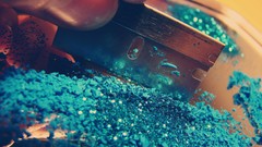 Blue crystal Cocaine drugs cutting crystalline