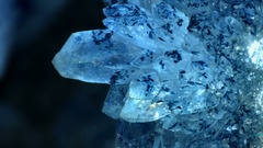 Blue crystals macro minerals