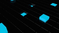 Blue cubes abstract 3d animated Cinema4D