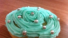 Blue cupcakes sprinkles icing