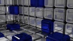 Blue dark cubes