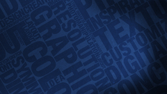 Blue design Typography