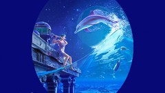 Blue Dolphins Anime underwater Kagaya Yutaka Celestial Exploring