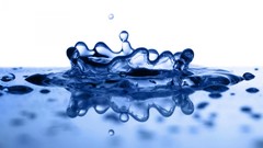 Blue drop water splash