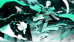 Blue England guitars anime