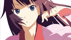 Blue eyes bakemonogatari purple