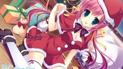 Blue eyes cleavage Christmas