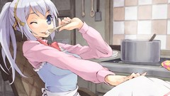 Blue eyes cooking Anime
