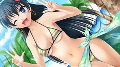 Blue eyes earrings swimsuits