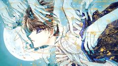 Blue eyes hands Anime