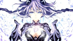 Blue eyes purple hair Hyperdimension Neptunia Purple Heart